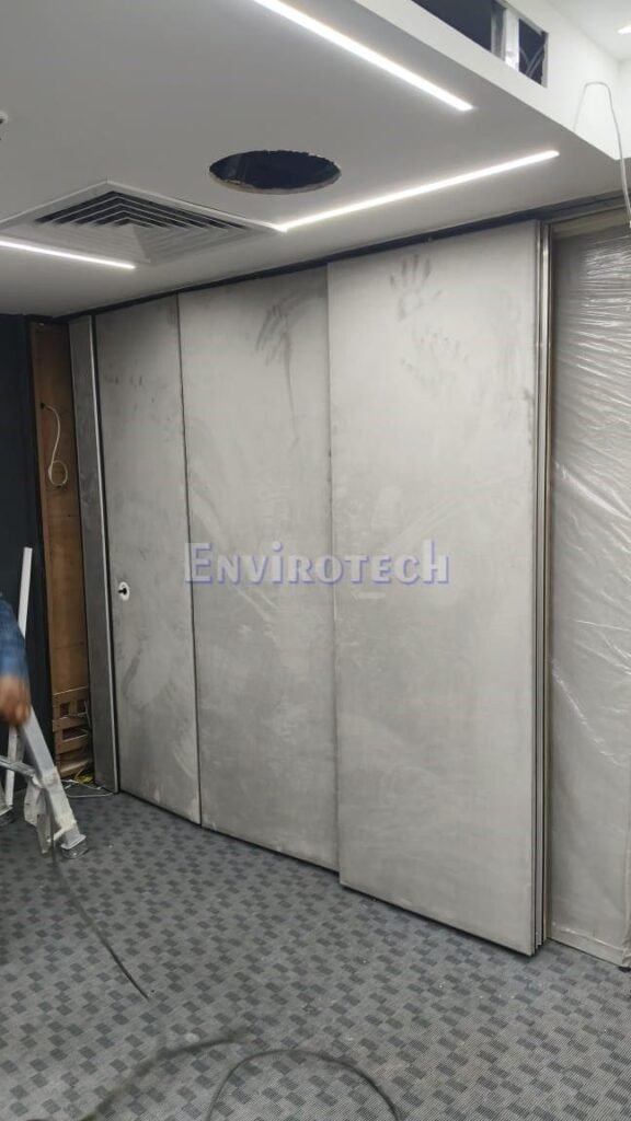 sliding folding partition